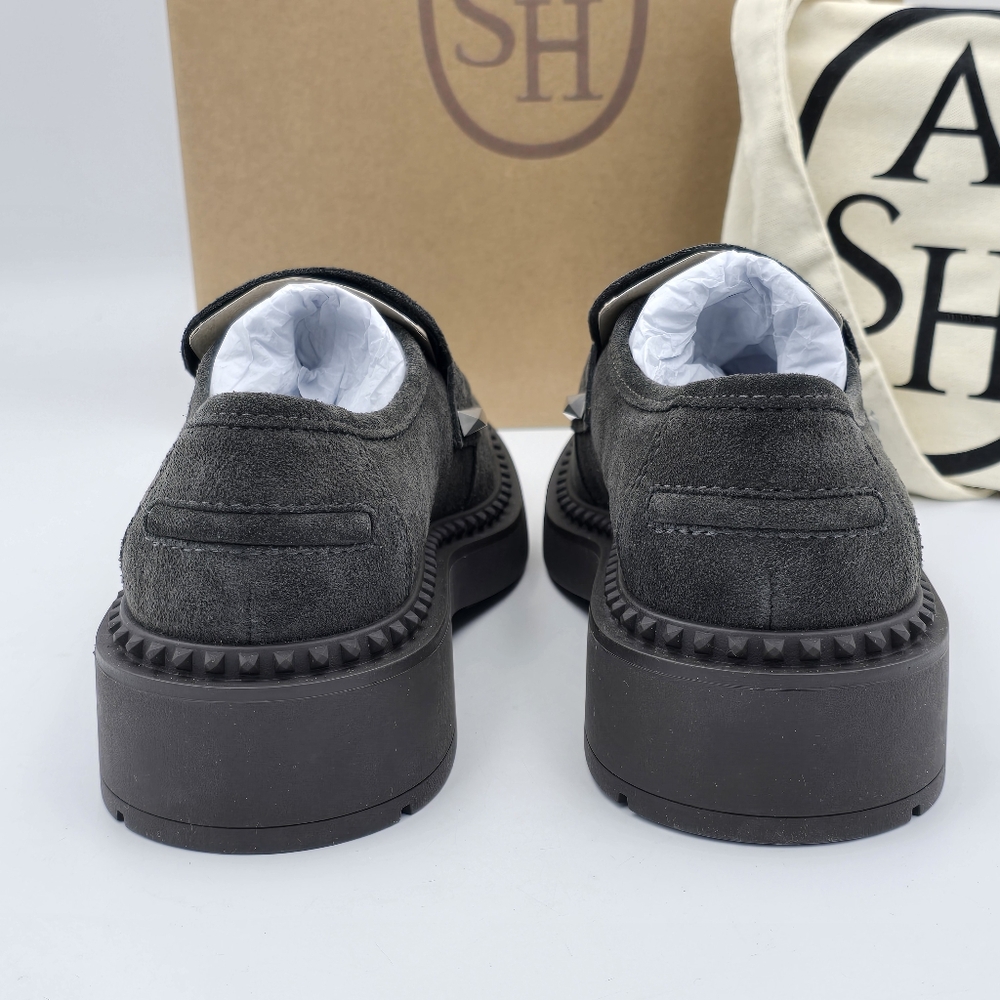 NIB Ash Medusa Suede Studded Platform Loafers, Bistro, EU 35/US 5, with dust bag - Picture 7 of 16